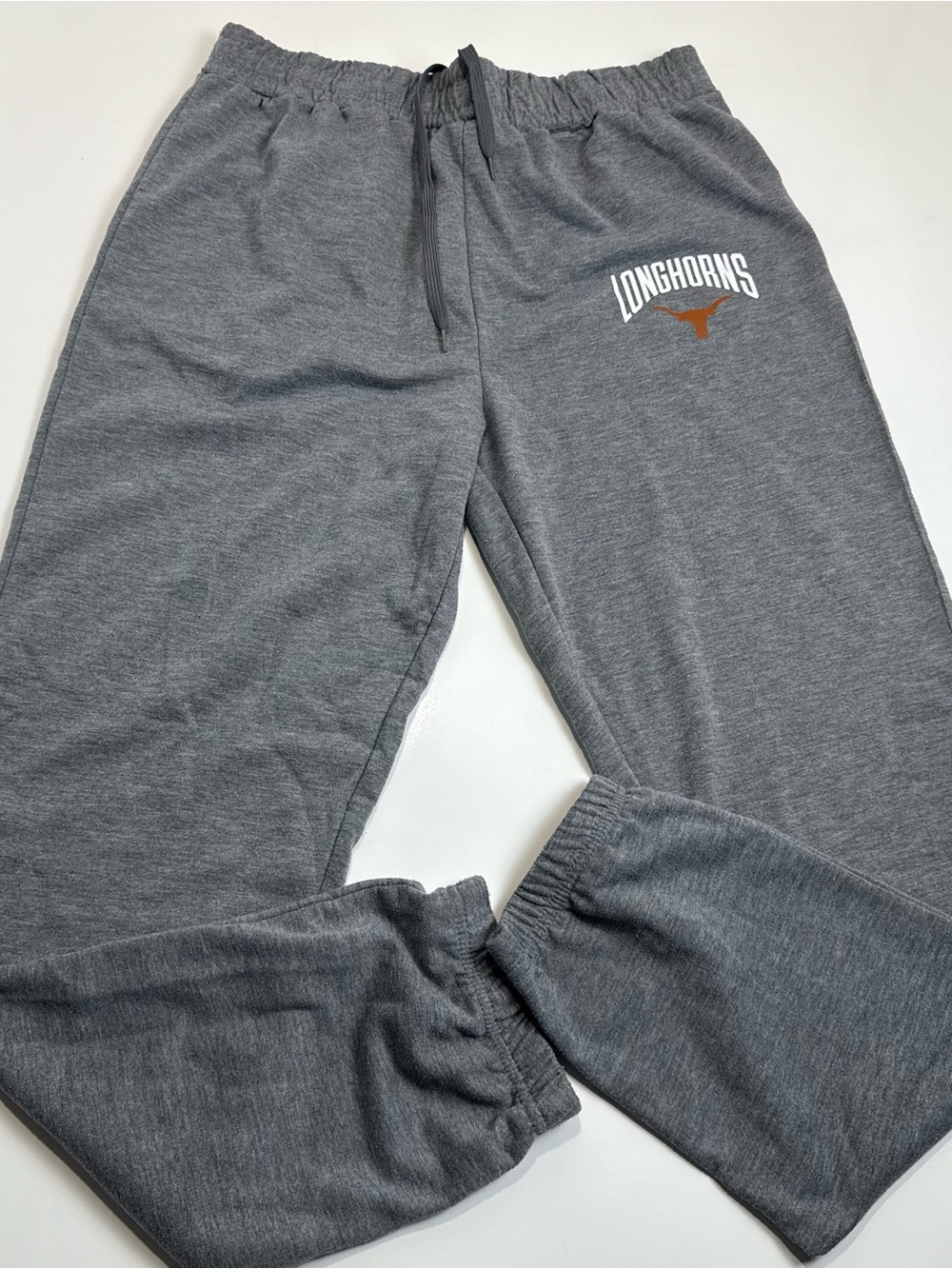 Texas Longhorns Grey Sweatpants - Elastic Waist Joggers